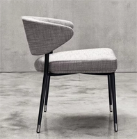 Chaise de salle à manger nordique, mobilier d'intérieur de luxe, fauteuils de restaurant, chaises de loisirs en acier inoxydable noir pour salle à manger