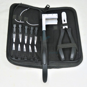 2026 Hot Selling High Quality White Black Color Surgical Grade Stainless Steel Hair Extension Pliers <b>Tools</b> Kit Commercial Use - Product Image 3