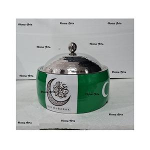 Casserole en bois et acier inoxydable de forme ronde faite à la main par Home Arts - Product Image 2