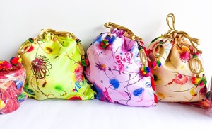 Bolsas coloridas de Holi Potli, regalo de fiesta de Festival de Diwali, bodas, Mehendi Haldi, bolsa con cordón, bolsas de joyería, regalos de dama de honor - Product Image 4