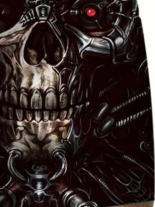 Pantalones cortos de algodón de verano Unisex personalizados para hombre, Calavera negra, informales, de talla grande, para nadar, holgados, con cordón en la cintura y logotipo Cargo - Product Image 2