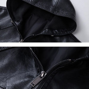 Gilet en cuir pour homme 2025, personnalisé, véritable cuir de motard, épais, tricoté pour l'hiver, avec poche décorative, service OEM - Product Image 5