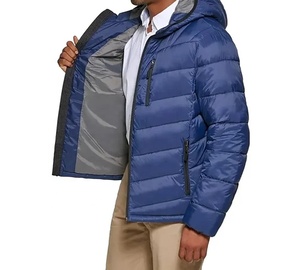 เสื้อแจ็คเก็ตพัฟเฟอร์สีดำปักโลโก้ตามสั่ง ขายส่ง เสื้อแจ็คเก็ตพัฟเฟอร์กันหนาวสำหรับผู้ชาย เสื้อแจ็คเก็ตพัฟเฟอร์ฤดูหนาวสำหรับผู้ชาย - Product Image 4