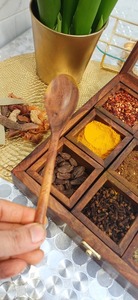 Le fournisseur indien propose des boîtes de rangement d'épices décoratives en bois, quantité en vrac, organisation de la cuisine, outils pour herbes et épices - Product Image 4