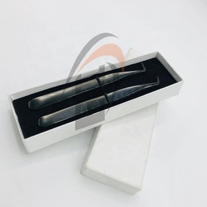 Pinzas Profesionales para Extensión de Pestañas al por Mayor, Bajo MOQ, de Acero Sostenible con Plasma Negro, Mega Volumen, Punta Fina, Agarre Fuerte 90 - Product Image 6