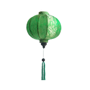 Lanterne en soie de style traditionnel du Vietnam bon prix lanternes peintes de fleurs en bambou décoratives pour la maison - Product Image 1