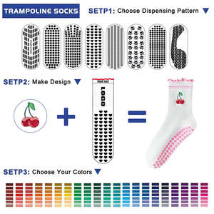 High Quality Women Non Slip Yoga <b>Socks</b> Cotton Breathable Bow Strap Silicone Anti Skid <b>Grip</b> Pilates Custom Logo Sports <b>Socks</b> - Product Image 5