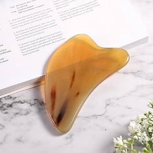 Horn Large Gua Sha Shape Scraping Board Gua Sha Tool Hecho a mano Buffalo Horn GuaSha Board Herramientas de masaje de acupuntura - Product Image 6