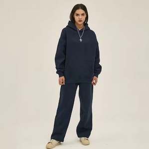 Ensemble survêtement et sweat à capuche pour homme de haute qualité, ensemble jogging à capuche pour femme, design personnalisé, 100% coton, broderie, coupe ample, denim pour - Product Image 4