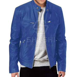 Chaqueta de Cuero para Hombre, Resistente al Viento, con Logotipo Frontal, Alta Calidad, Talla Personalizada, Servicio OEM, Ecológica y Transpirable - Product Image 6