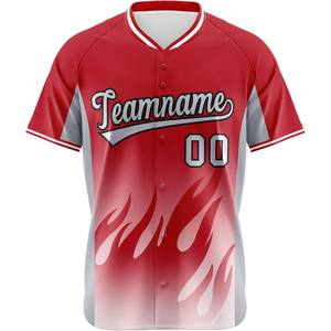 Maillot de baseball personnalisé Logo brodé Tackle Sergé Nom Maille à séchage rapide Softball Team Shirt Button Up Jeune Uniforme Fit USA - Product Image 4