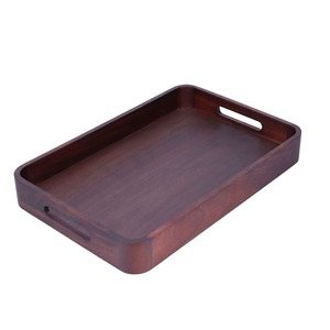 Plateau en bois rectangulaire simple de conception la plus récente pour la décoration de la maison, la table basse de petit-déjeuner et le plateau en bois de stockage de vaisselle. - Product Image 1