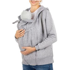 Sweat à capuche de maternité d'hiver léger, tissu doux au toucher, coupe ample, confortable, capuche personnalisée imprimée pour un style de grossesse décontracté, coton - Product Image 6