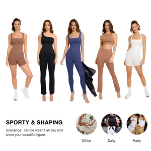 Conjunto Deportivo de Yoga para Mujer de Alta Calidad, Transpirable, Sin Costuras, Top Corto de Manga Larga y Leggings, Nuevo y Moderno para Entrenamiento - Product Image 3