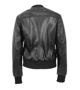 Offre Spéciale de créateur Esprit Blouson bombardier pour femme Doublure respirante OEM Vente en gros Blouson en cuir véritable ODM sur mesure - Product Image 3