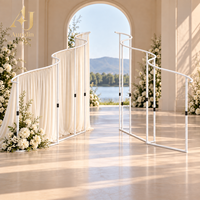 Support de draperie en fer en forme de S pour escalier, cadre de support de forme personnalisée, style classique, conception détachable pour décorations de mariage
