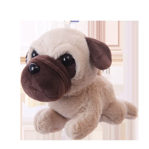 LLavero de juguete de peluche de perro de peluche esponjoso Kawaii suave Pug cachorro peluches muñeca bolsa encanto accesorios para niño chico regalo - Product Image 5