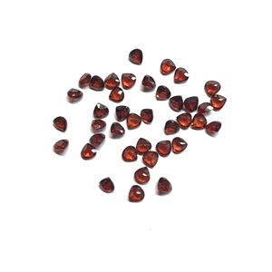 Haute qualité IGI certifié 3mm 4mm naturel rouge grenat coeur cristal à facettes semi-précieux collier en vrac fabrication de bijoux - Product Image 6