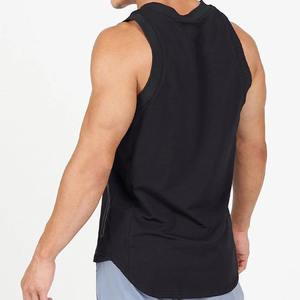 Camiseta sin mangas de gimnasio para hombre con estampado Offset personalizado, secado rápido, transpirable, elástico en 4 direcciones, cuello redondo, dobladillo curvo, 100% algodón para entrenamiento - Product Image 6