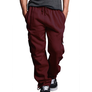 Pantalones informales para hombre, pantalones Cargo holgados de pierna recta con múltiples bolsillos, pantalones de lana para gimnasio de gran tamaño a la moda para hombre - Product Image 1
