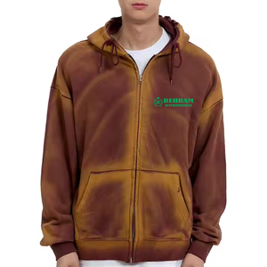 Sweat à capuche unisexe en molleton zippé de qualité supérieure, respirant, séchage rapide, longueur standard, coton épais, hiver - Product Image 5