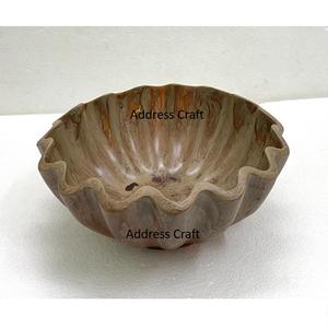 Cuenco de resina de flujo de lujo, cuenco Venus de Color personalizado con acabado brillante de poliresina, último diseño para platos de resina para servir ensalada de frutas - Product Image 1