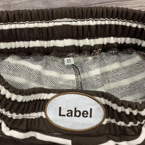 ชุดเสื้อสเวตเตอร์และกางเกงขาสั้นผ้าฝ้ายสำหรับผู้หญิงชุดออกกำลังกายลายทางโลโก้ตามสั่ง - Product Image 6