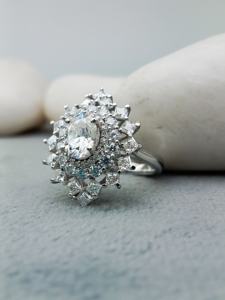 แหวนเพชรประดับเพชรเม็ดเดี่ยว VVS เพชรโมอิสซาไนต์แหวนหมั้นของ100% อินเทรนด์ชุดทอง18K สำหรับ925 - Product Image 2