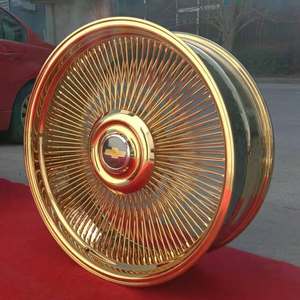 La mejor oferta para las nuevas llantas de radios All Gold Daytonns de 24 pulgadas, medidas 24×9 y 24×10, escalonadas y atornillables. - Product Image 4