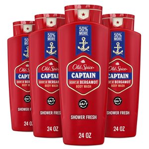Gel douche rafraîchissant Old Spice pour hommes, 3X Defense 24/7, fraîcheur de douche avec parfum longue durée, collection rouge, Captain avec bergamote - Product Image 1