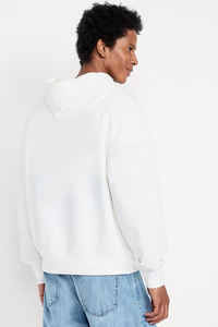 High-Quality Cotton <b>White</b> <b>Hoodie</b> with Spacious Fit, Functional Hood, and Minimalist Design for Modern Everyday Fashion - Product Image 2