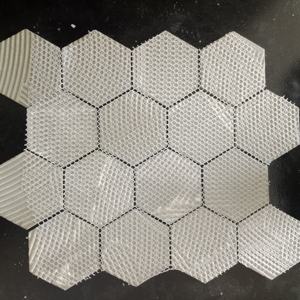 GeometricGlow RGPVD Mosaïque céramique hexagonale vitrifiée haute durabilité 73Mm Mat pour salon Zone sèche Chambre à coucher caractéristique - Product Image 2