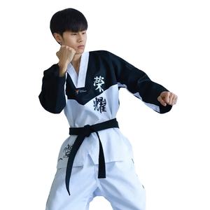 Venta al por mayor Taekwondo Dobok Gi para entrenamiento y competición bordado WTF ITF aprobado estiramiento 100% algodón uniforme Unisex - Product Image 5