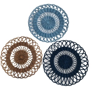 Sous-verres artisanaux en rotin pour mariages et fêtes fabriqués au Vietnam pour un cadre de table durable - Product Image 2