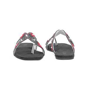 Chaussures de basket-ball ethniques noires EC0196 Chappal - Product Image 2