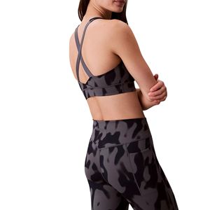 Soutien-gorge de sport pour femme grande taille, imprimé, col en V, dos croisé, haute performance, anti-choc, pour la salle de sport, la course à pied, haut de sport camouflage, devant - Product Image 2