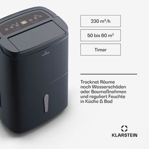 เครื่องลดความชื้นในบ้าน 30 ลิตรต่อวัน ควบคุมผ่านแอพ WiFi แบบพกพา พร้อมระบบระบายน้ำต่อเนื่อง สำหรับพื้นที่ 25-30 ตร.ม. สีแอนทราไซต์ - Product Image 4