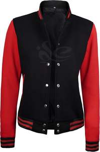 Chaqueta Corta de Cuero para Mujer, Estilo Varsity, Tejida, Resistente al Viento, de la Mejor Calidad, con Forro de Lana y Bordado, Estilo Letterman de Béisbol, 2025 - Product Image 4