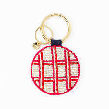 Llavero con Cuentas de Diseño Paws Off, Bordado con Cuentas, Hecho a Mano, con Diseño Festivo - Product Image 6