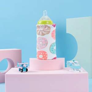 FCJ Portable bébé biberon chauffant couverture USB lait chauffe-eau poussette sac isolé voyage-friendly Spandex coton alimentaire - Product Image 4