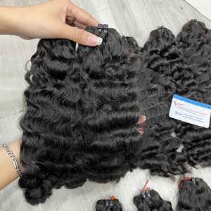 NOUVEAU PRODUIT!! Extensions humaines vietnamiennes Cheveux birmans bouclés Trame de cheveux Extensions de cheveux doublement étirés - Product Image 4