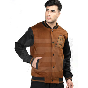 2024 meilleur Design personnalisé haute qualité Polyester hommes veste d'hiver col montant Street Wear Letterman Style en gros - Product Image 4