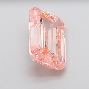 Diamant de laboratoire cultivé CVD de 15 carats, rose intense fantaisie, taille émeraude, VVS2, certifié IGI - Product Image 1