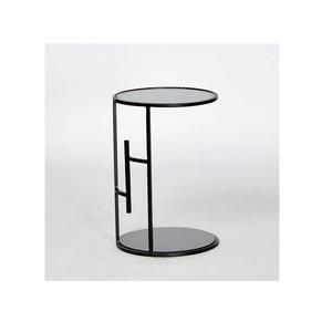 Table d'appoint en bois de qualité supérieure au design unique de style luxueux avec forme et taille personnalisées avec pied en fer noir à faible taux - Product Image 4