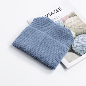 Bonnet en tricot à revers, chaud, doux, confortable, doublé en polaire, bonnet extensible, élégant, pour la plage, l'extérieur, le temps froid - Product Image 2