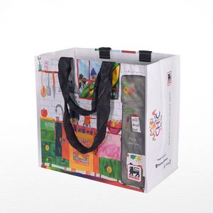 Bolso de compras reutilizable de polipropileno no tejido duradero de gran capacidad y diseño personalizado - Product Image 4