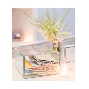 Boîte d'enveloppe en métal et verre avec boîte de carte d'invitation de qualité exclusive pour l'utilisation d'événements de fête d'anniversaire - Product Image 3