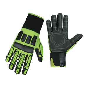 ถุงมือหนังสังเคราะห์สีส้มเพื่อความปลอดภัยในอุตสาหกรรมถุงมือหนัง - Product Image 4