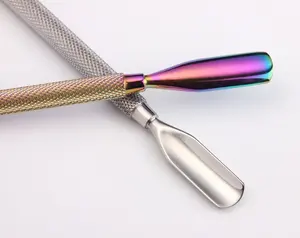 Fabricantes de productos de belleza Empujadores Forma Pinzas para cutículas Mango de goma Empujadores para cutículas - Product Image 3