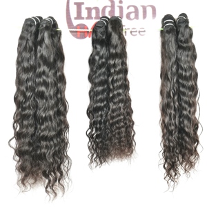 Extensions de cheveux humains indiens Remy à cuticules alignées, non traités, ondulés profonds, double trame, vente en gros - Product Image 4